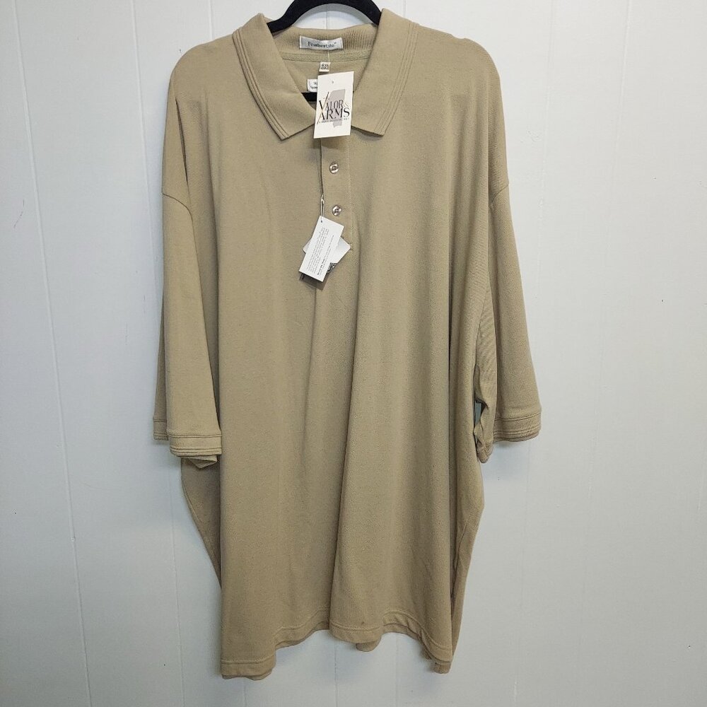 FEATHERLITE KHAKI POLO STYLE SHIRT -  NWT